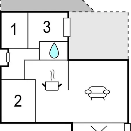 Hébergement de vacances Superbe Maison De 3 à Væggerløse *